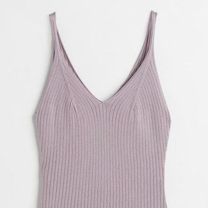 Plus Size Light Purple Ribbed Tank (XXL)